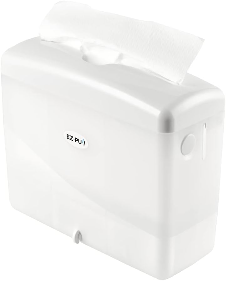 EZPULL EZ-Pull Countertop MULTIFOLD Paper Towel Dispenser for Kitchen/Bathroom/Office/RV/Airbnb, White 4500-EZ - Image 1